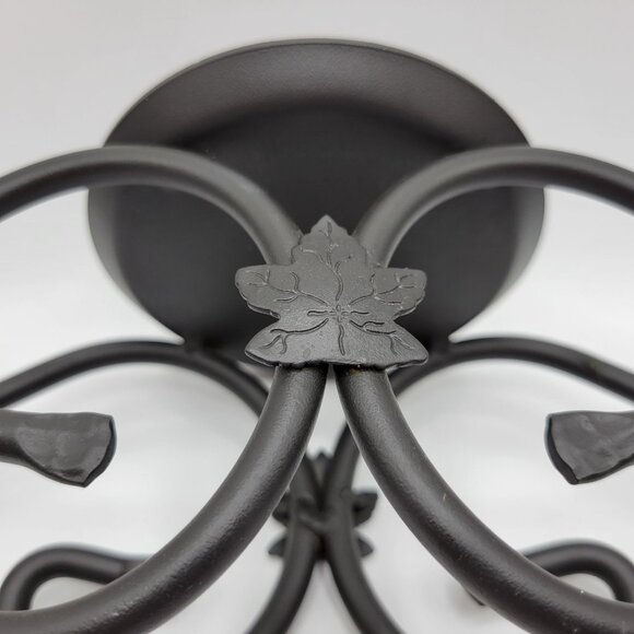 Longaberger Wrought Iron 3 Tier Pillar Candle Holder Maple Leaf Stand - Picture 8 of 10